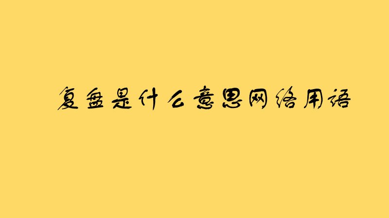 复盘是什么意思网络用语