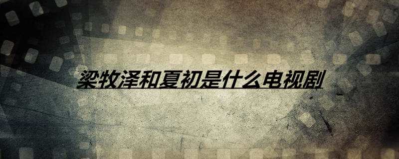 梁牧泽和夏初是什么电视剧