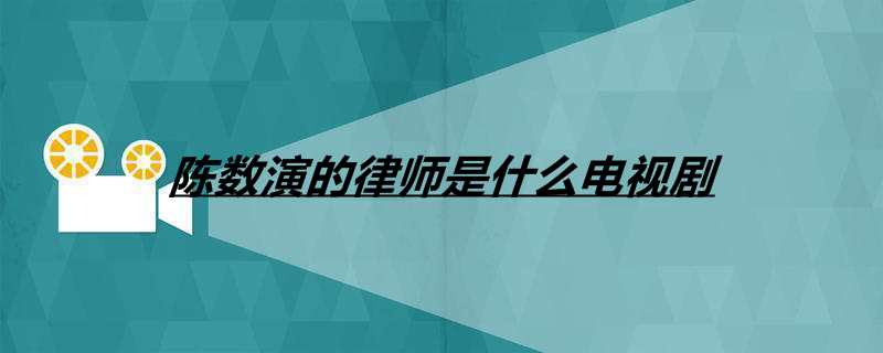 陈数演的律师是什么电视剧