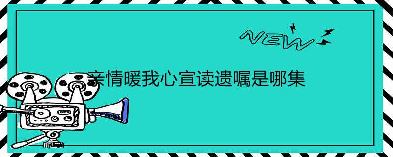 亲情暖我心宣读遗嘱是哪集