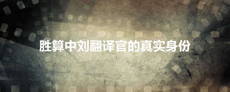 胜算中刘翻译官的真实身份