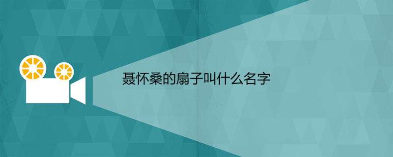 聂怀桑的扇子叫什么名字