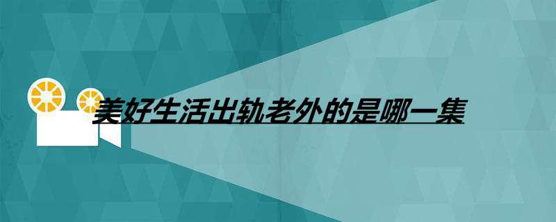 美好生活出轨老外的是哪一集
