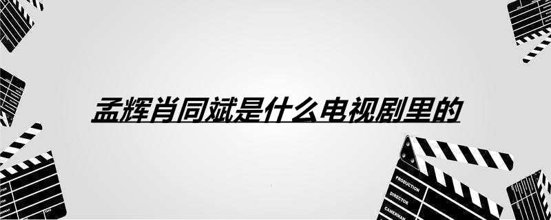 孟辉肖同斌是什么电视剧里的
