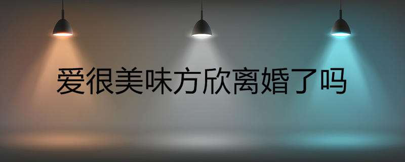 爱很美味方欣离婚了吗
