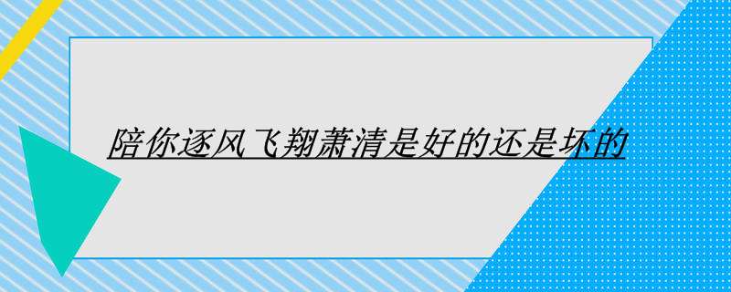 陪你逐风飞翔萧清是好的还是坏的