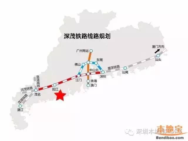 深圳至湛江高铁线路图，为什么动车比高铁便宜