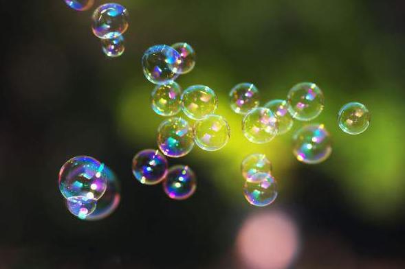 泡泡机用的泡泡水配方，泡泡液阳光下为什么是彩色的？