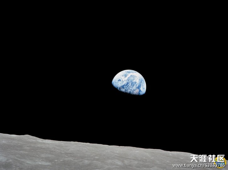 从月亮上看地球好恐怖图，月球可以居住人类吗？